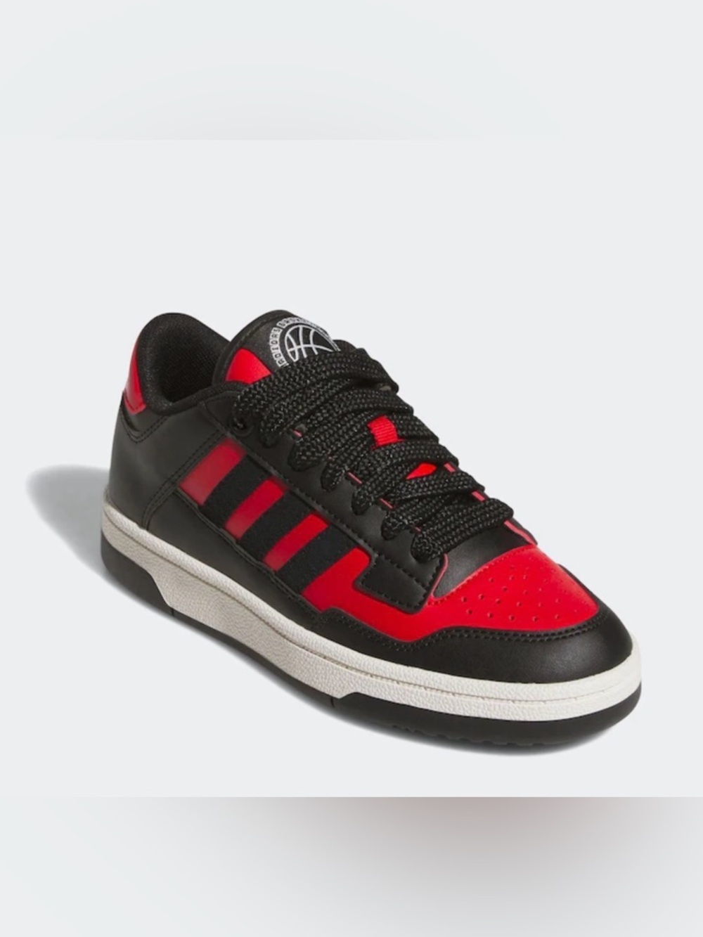 Adidas Black & Red Low-Top Sneakers